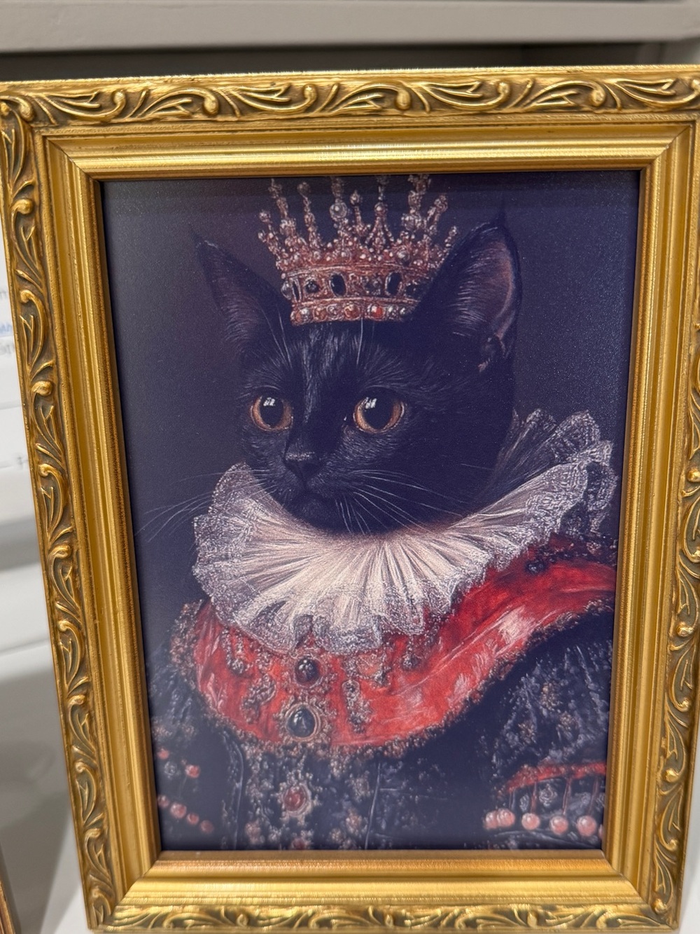 Vintage Set of 3 Gold Ornate Cat Portrait Frames - Picture 16 of 17